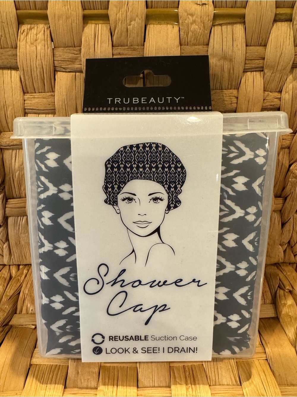 Shower Cap by TruBeauty Suction case that drains